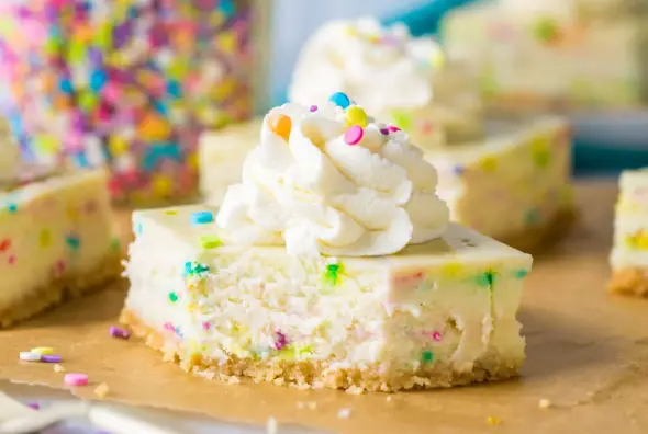How To Make Funfetti Cheesecake Squares